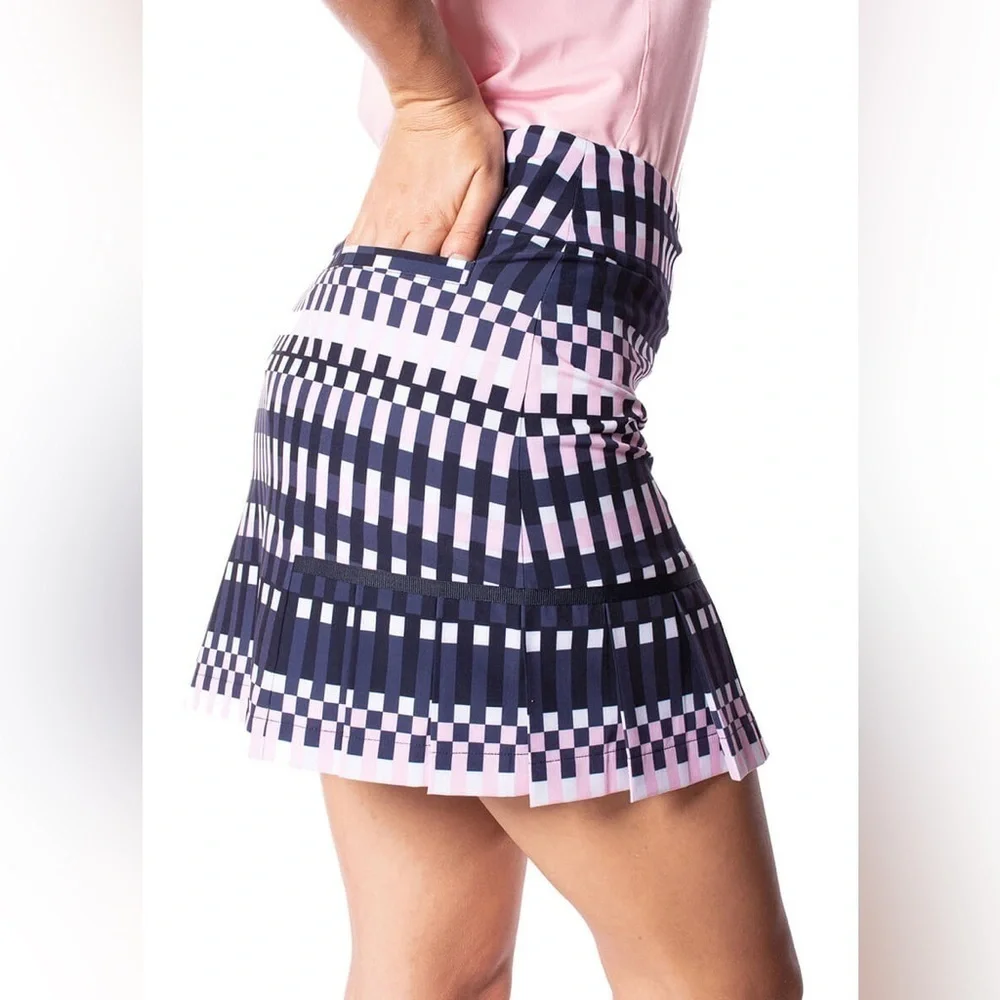 NWT Golftini Women’s Balance Performance Skort in Pink/Blue in size 14